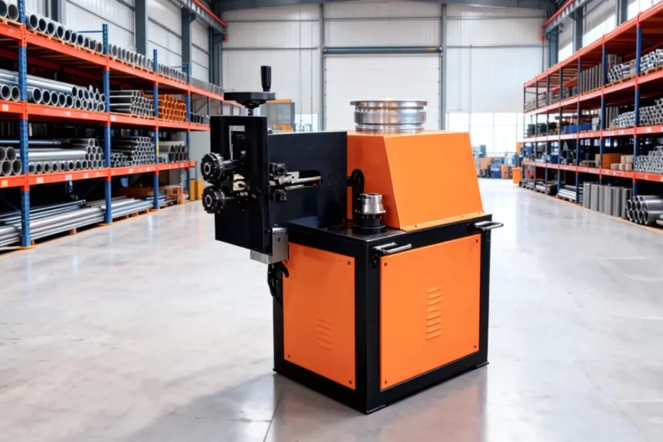 duct grooving machine for HVAC duct manufacturing