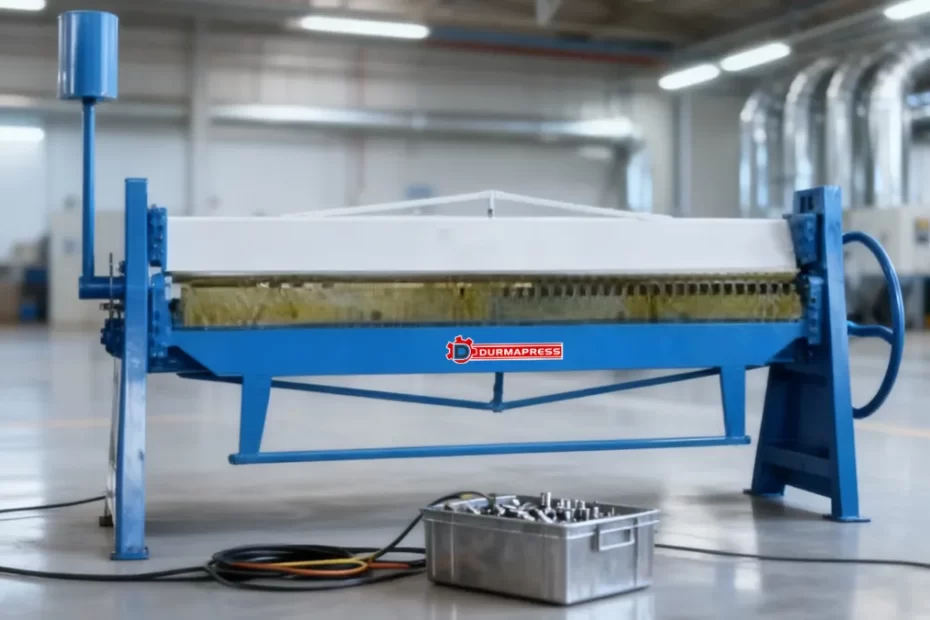 duct bending machine used in HVAC duct manufacturing