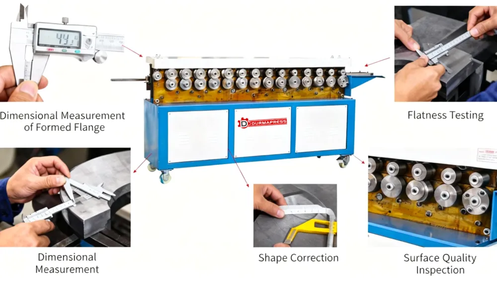 flange forming process for rectangular ducts