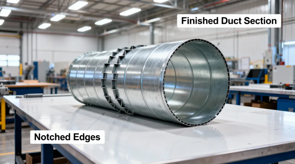 applications of duct grooving machine in HVAC manufacturing