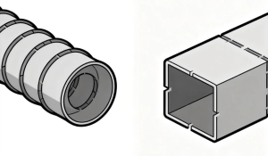Spiral tube vs. rectangular tube