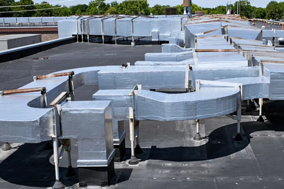 galvalume hvac ductwork rooftop installation