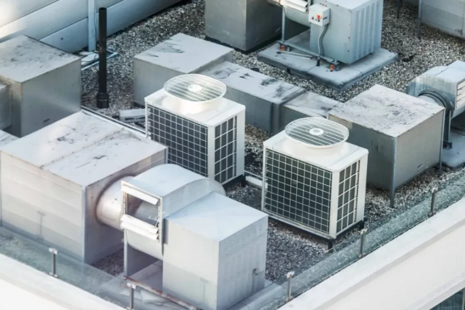 metal HVAC roof cap installed on commercial building roof