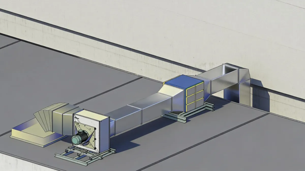 hvac duct fabrication process diagram