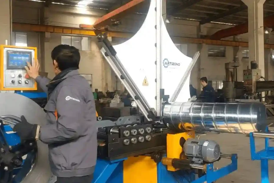 HVAC spiral duct forming machine maintenance and inspection