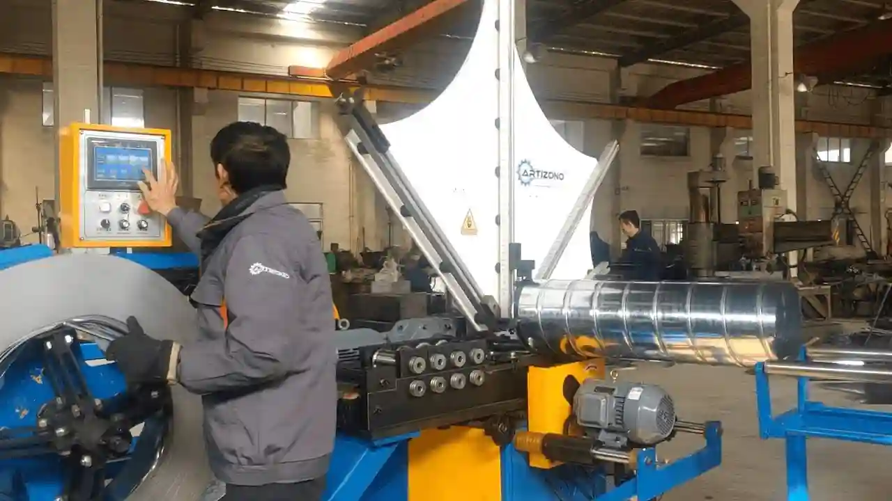 HVAC spiral duct forming machine maintenance and inspection