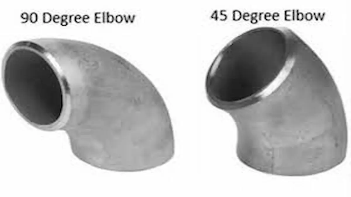 Durmahvac 45 degree elbow and 90 degree elbow fittings side by side comparison